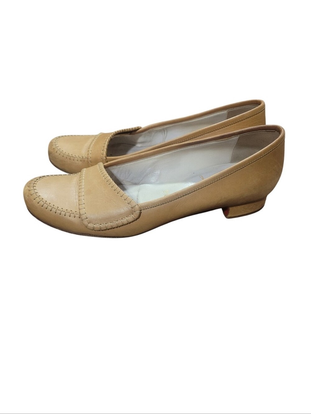 CHRISTIAN LOUBOUTIN Leather Camel Loafers Sz 9.5